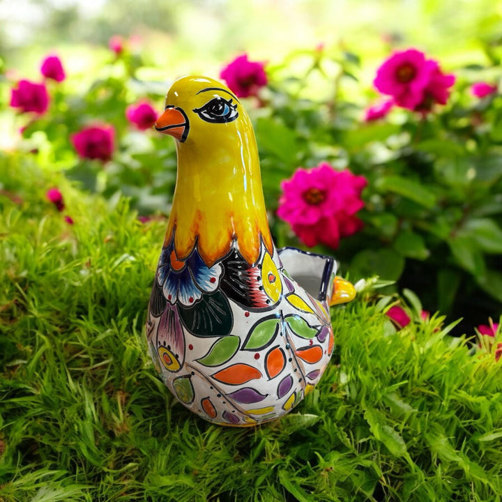 Hand Painted Pigeon Bird Planter Pot