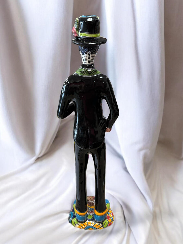 Hand Painted Man Catrin Day of the Dead Sculpture