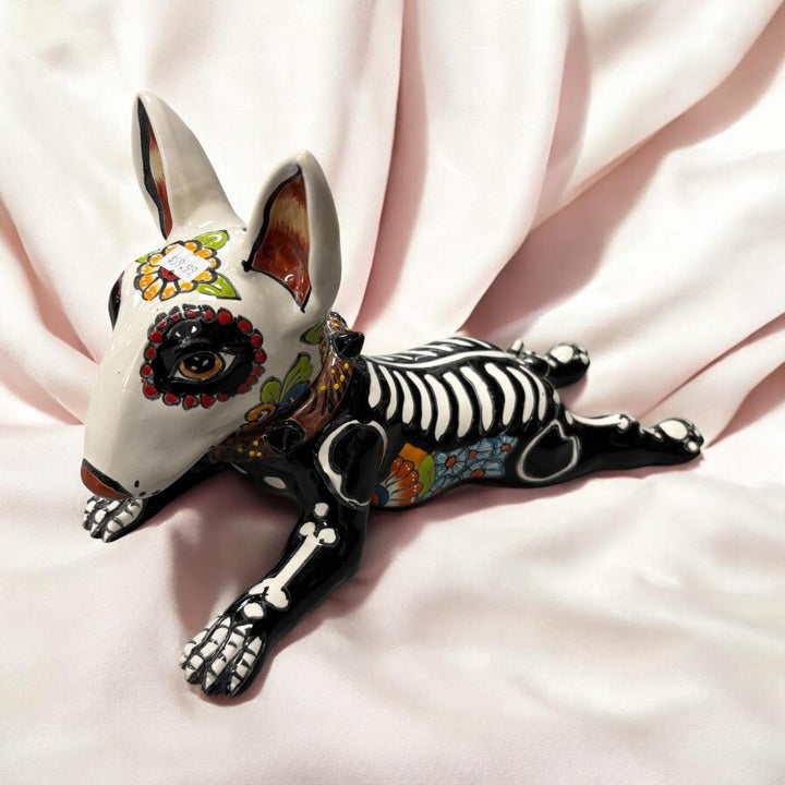 Cute Hand Painted Bull Terrier Dog Sculpture