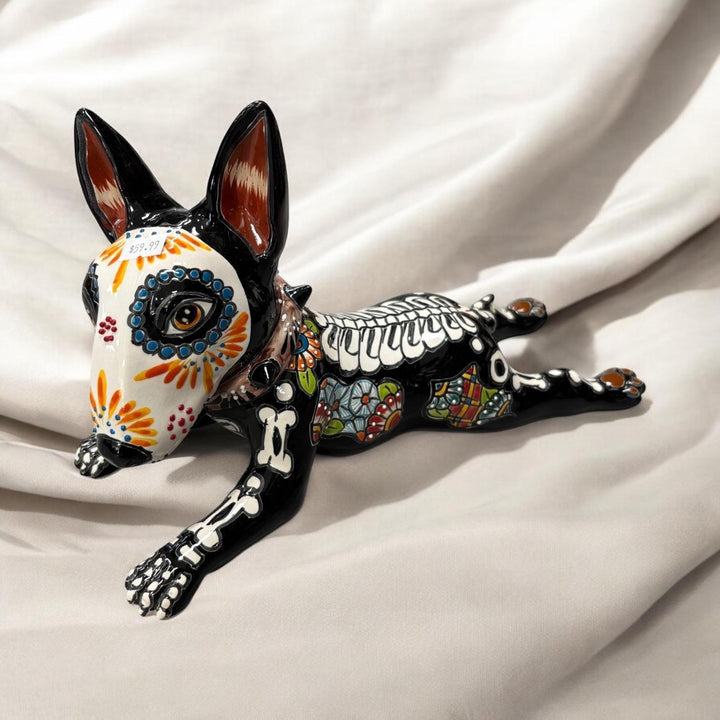 Cute Hand Painted Bull Terrier Dog Sculpture