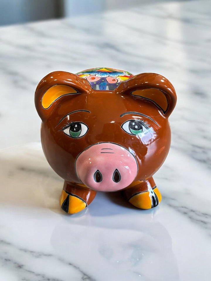 Hand Painted Mexican Piggy Bank