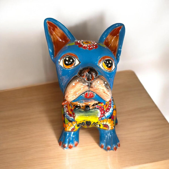 Hand Painted French Bulldog Dog Sculpture