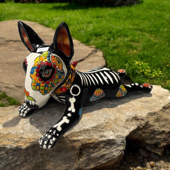 Cute Hand Painted Bull Terrier Dog Sculpture