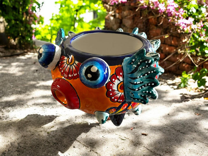 Handmade Pufferfish Planter Pot