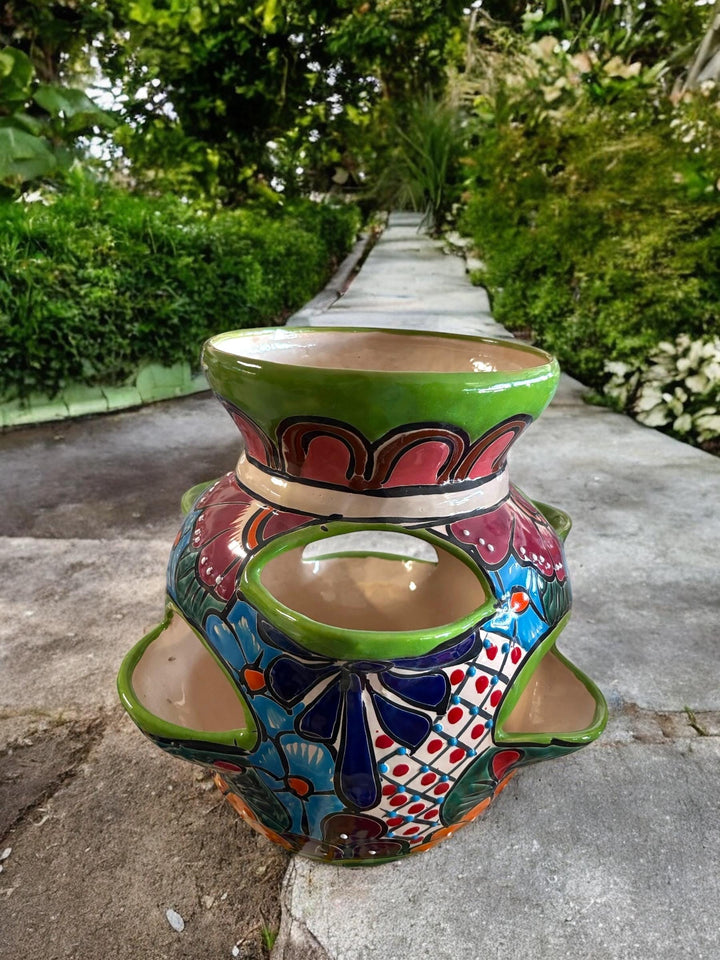 Handpainted Talavera Medium Strawberry Planter Pot