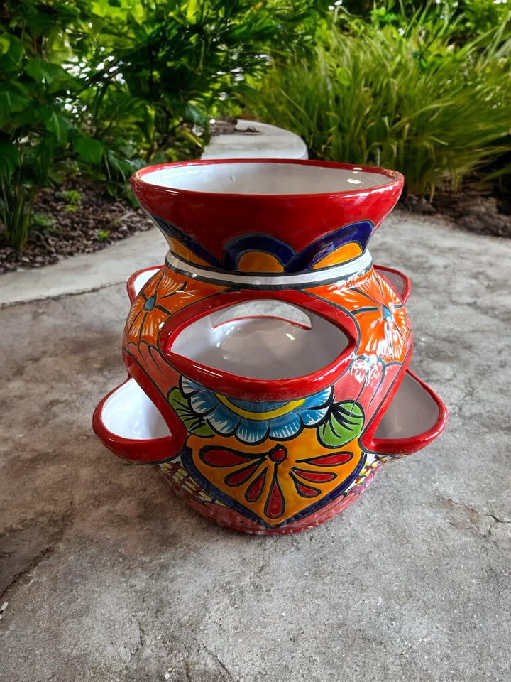 Handpainted Talavera Medium Strawberry Planter Pot