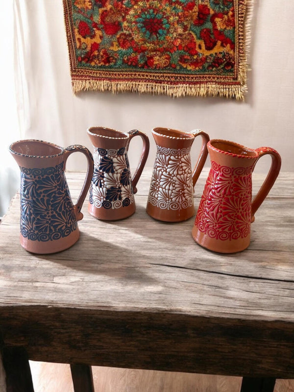 Handpainted Mexican Talavera Small Milk Pitcher (Assorted Colors)