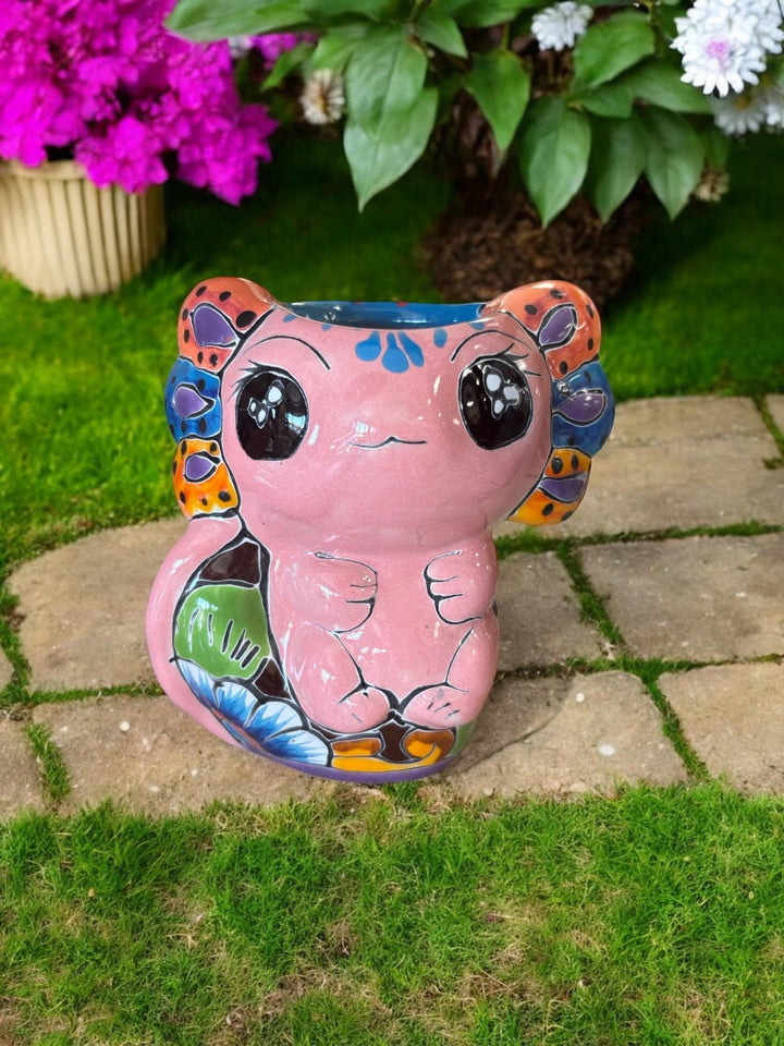 Cute Hand Painted Axolotl Planter Pot