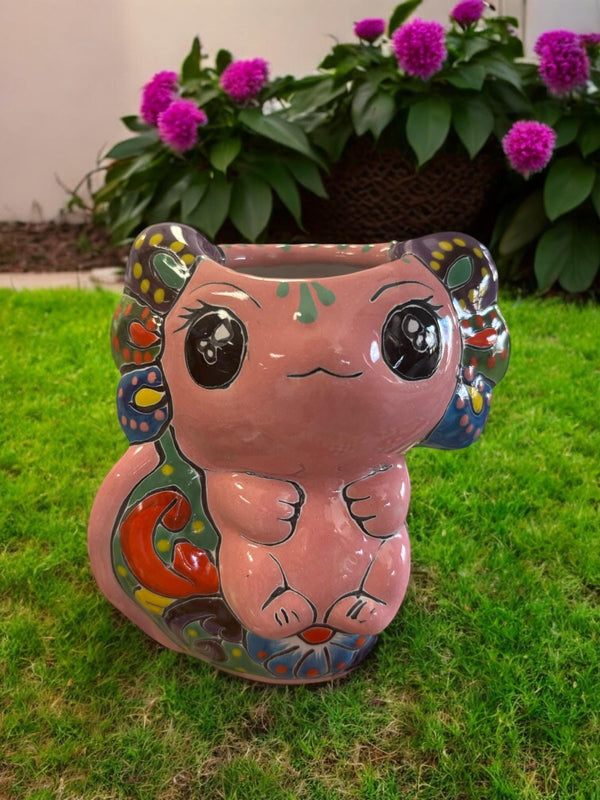 Cute Hand Painted Axolotl Planter Pot