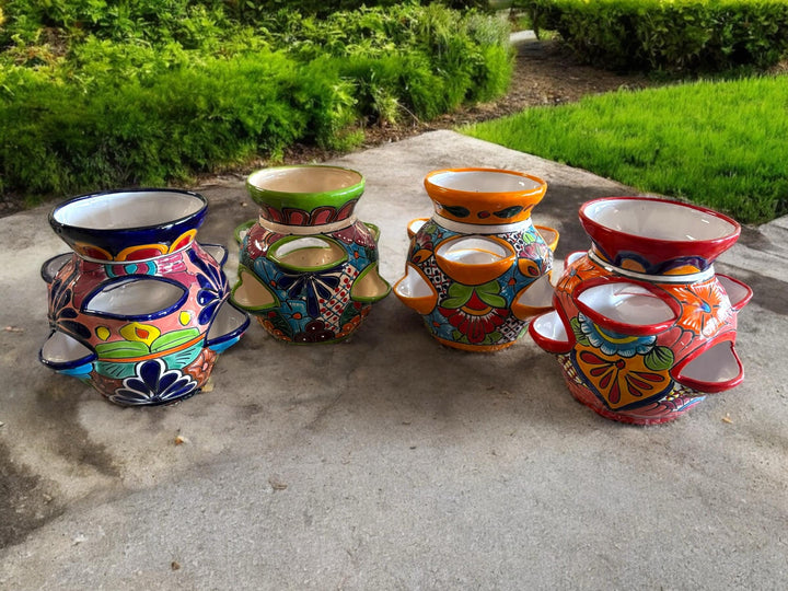 Handpainted Talavera Medium Strawberry Planter Pot