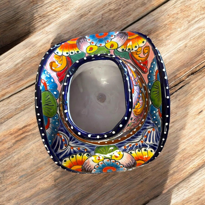 Handpainted Talavera Small Cowboy Hat Planter Pot