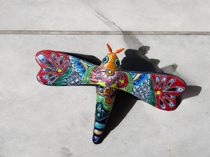 Hand Painted Colorful Dragonfly Garden Wall Decor