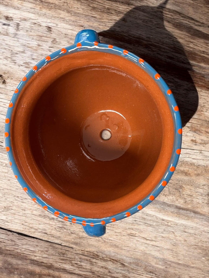 Hand Painted Talavera Flower Pot with Handles — Multiple Designs in Tabletop Medium