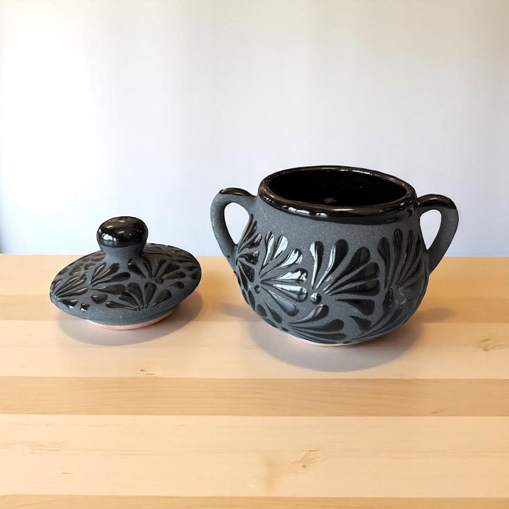 Hand Painted Mexican Sugar Bowl with Lid “Azucarera” (Cielito Lindo Inspired) – Assorted Colors