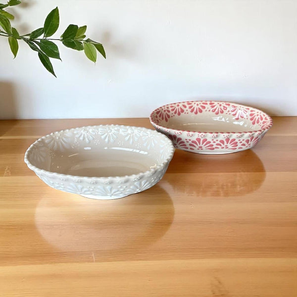 Hand Painted Talavera Ivory Oval Side Dish Plate – Assorted Colors