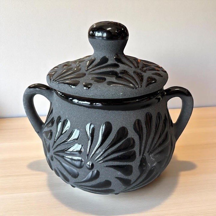 Hand Painted Mexican Sugar Bowl with Lid “Azucarera” (Cielito Lindo Inspired) – Assorted Colors