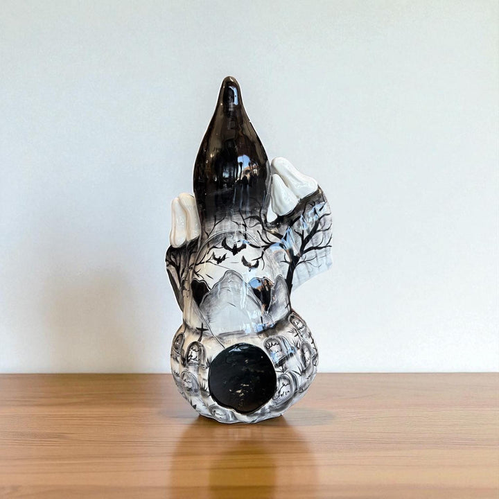 Cute Hand Painted Spooky Ghoul & Ghosts Pumpkin Talavera Figure (Varying Design)