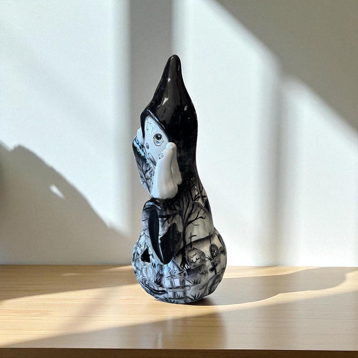 Cute Hand Painted Spooky Ghoul & Ghosts Pumpkin Talavera Figure (Varying Design)