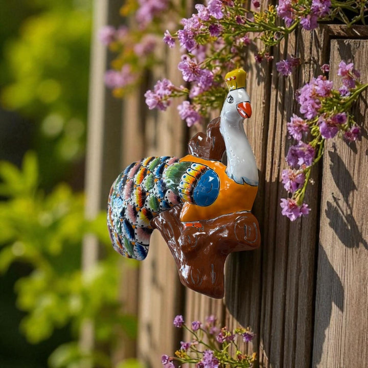 Beautiful Hand Painted Talavera Peacock Wall Decor (Varying Design)