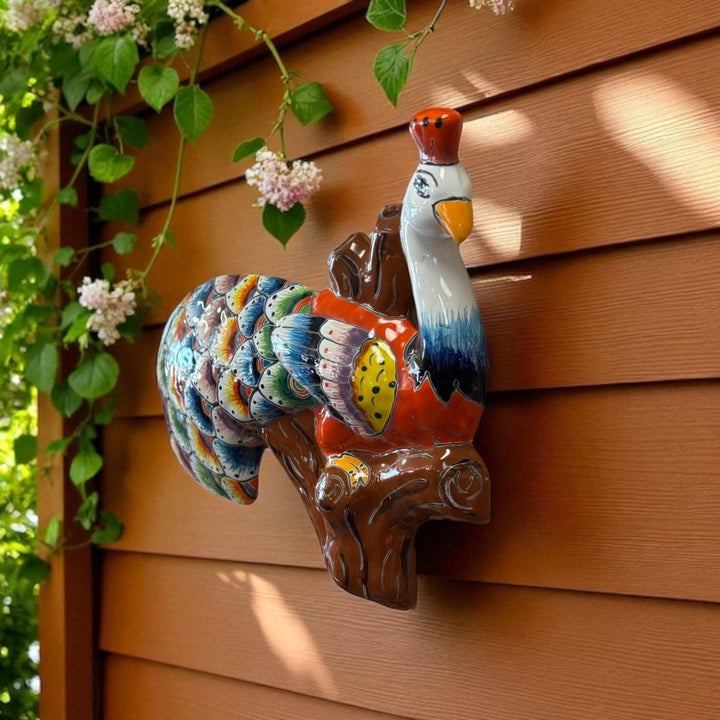 Beautiful Hand Painted Talavera Peacock Wall Decor (Varying Design)