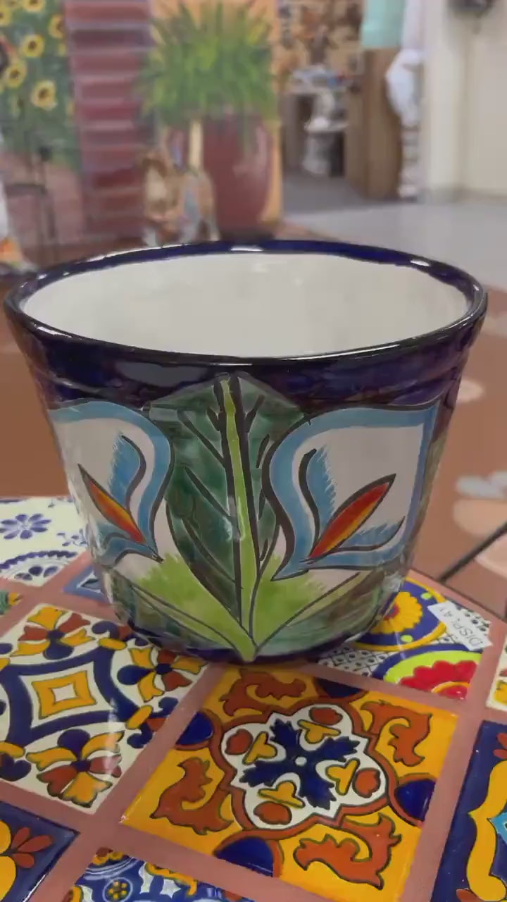 Three-Legged Hand Painted Small Planter Pot