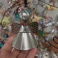 Hand Crafted Metal Angel Christmas Tree Holiday Ornament, Authentic Ceramic Hand Crafted Mexican Art